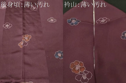 平和屋着物■上質な小紋　椿文　正絹　逸品　CABL3561ev