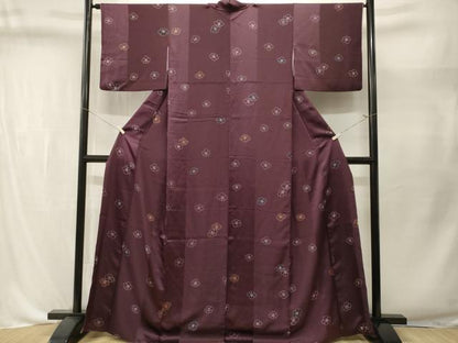 平和屋着物■上質な小紋　椿文　正絹　逸品　CABL3561ev