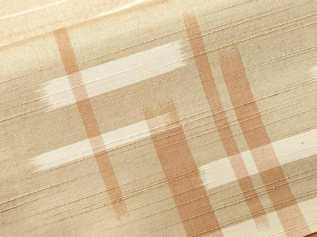 平和屋着物■上質な紬　井桁絣　花簪　正絹　逸品　CABL3569ev
