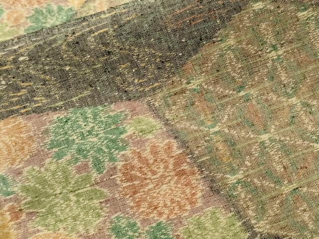 平和屋着物■上質な紬　切嵌吉祥花文　やまと誂製　正絹　逸品　CABL3579ev