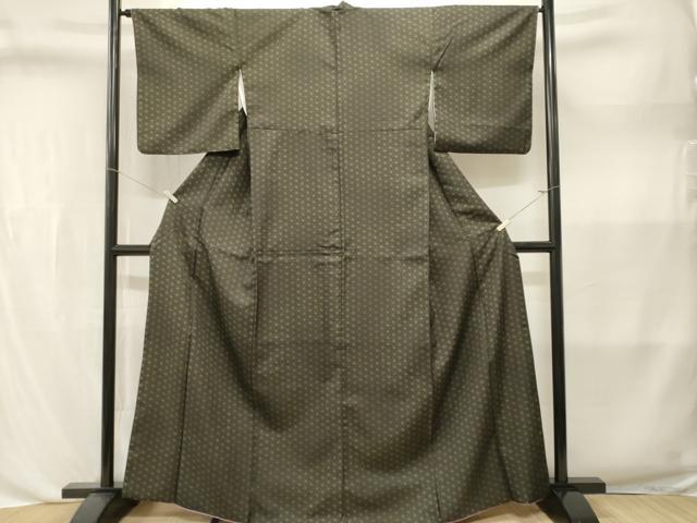 平和屋着物■小紋　麻の葉文様　洗える着物　CABL3581ev