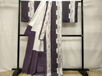 平和屋着物■小紋　色紙草花間道　洗える着物　CABL3582ev