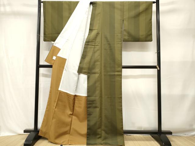 平和屋着物■小紋　縞　間道　洗える着物　CABL3584ev