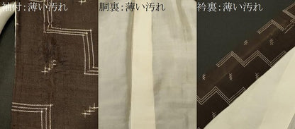 平和屋着物■上質な紬　絣文様　正絹　逸品　CABL3588ev