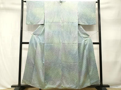 平和屋着物■上質な小紋　総絞り　霞文　暈し染め　正絹　逸品　CABL3590ev