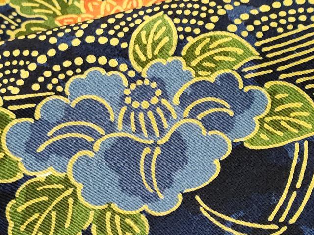 平和屋着物■上質な小紋　型染め　流水草花文　正絹　逸品　CABL3594ev
