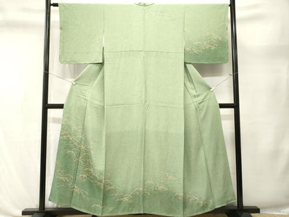 平和屋着物■訪問着　雪芝　露芝　暈し染め　正絹　逸品　CABL3603ev