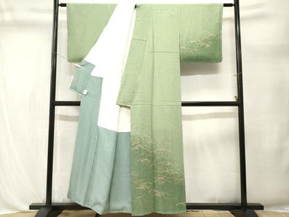 平和屋着物■訪問着　雪芝　露芝　暈し染め　正絹　逸品　CABL3603ev
