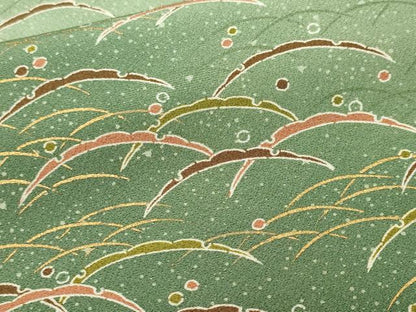 平和屋着物■訪問着　雪芝　露芝　暈し染め　正絹　逸品　CABL3603ev