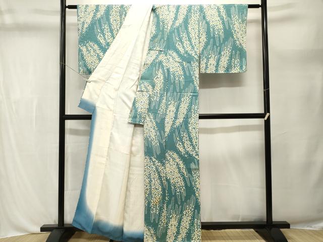 平和屋着物■上質な小紋　藤花房　正絹　逸品　CABL3604ev