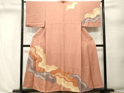 平和屋着物■訪問着　刺繍　道長花文　金彩　正絹　逸品　CABL3609ev