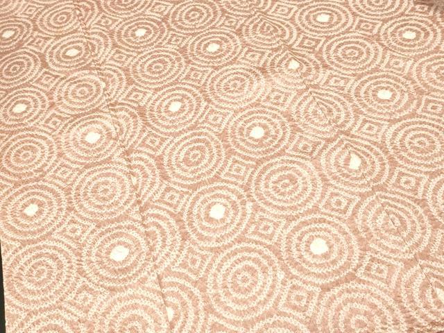 平和屋着物■上質な小紋　総刺繍　抽象文様　正絹　逸品　CABL3612ev