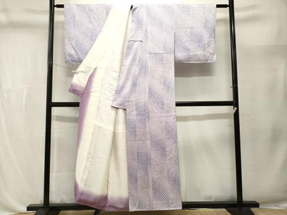 平和屋着物■上質な小紋　総絞り　霞文　暈し染め　正絹　逸品　CABL3614ev