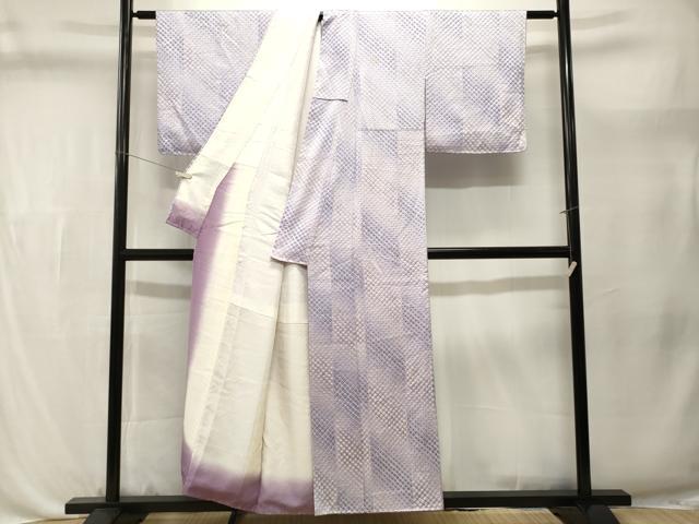 平和屋着物■上質な小紋　総絞り　霞文　暈し染め　正絹　逸品　CABL3614ev