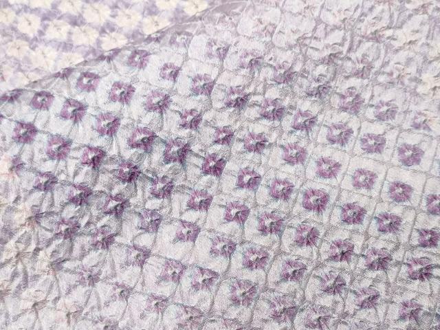 平和屋着物■上質な小紋　総絞り　霞文　暈し染め　正絹　逸品　CABL3614ev