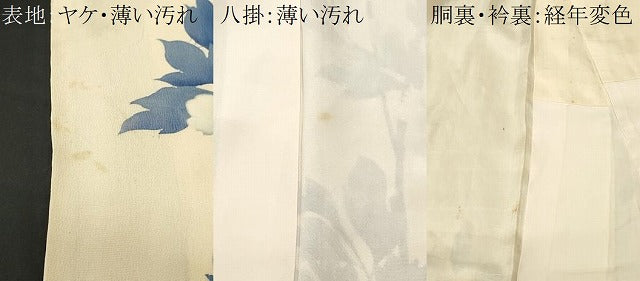 平和屋着物■訪問着　刺繍　枝花文　暈し染め　正絹　逸品　CABL3617ev