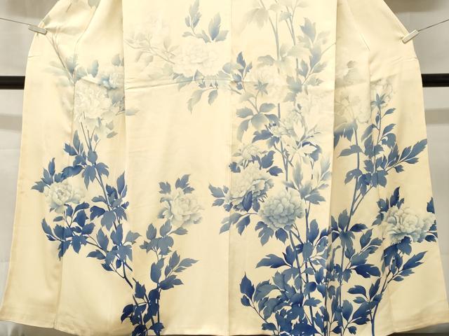 平和屋着物■訪問着　刺繍　枝花文　暈し染め　正絹　逸品　CABL3617ev