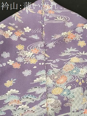 平和屋着物■上質な小紋　籬流水松竹梅花文　正絹　逸品　CABL3623ev