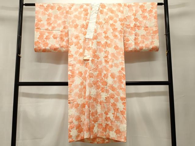 平和屋着物■長襦袢　無双仕立て　舞楓文　暈し染め　半衿刺繍　洗える着物　CABL3630ev