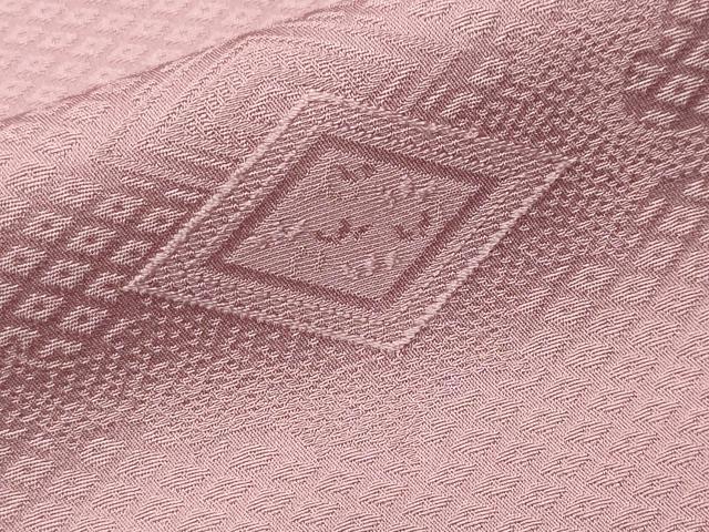 平和屋着物■上質な色無地　鹿の子菱花地紋　虹色　正絹　逸品　CABL3633ev