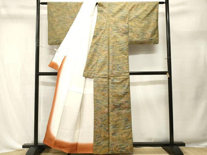 平和屋着物■本場大島紬　7マルキ　エ霞花文　正絹　逸品　CABL3637ev