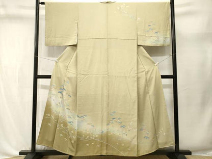 平和屋着物■訪問着　作家物　浜松文　松竹梅文　暈し染め　正絹　逸品　CABL3638ev