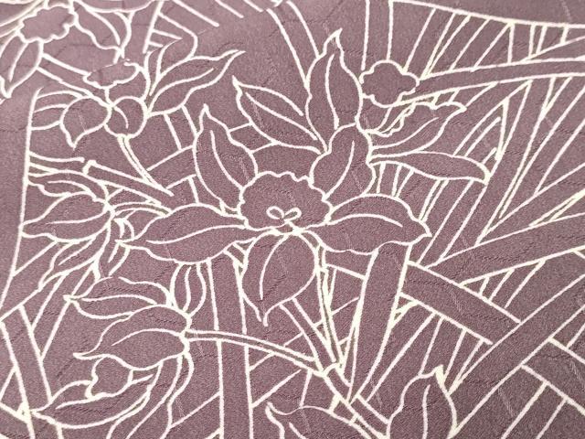 平和屋着物■上質な小紋　杜若文　正絹　逸品　CABL3639ev