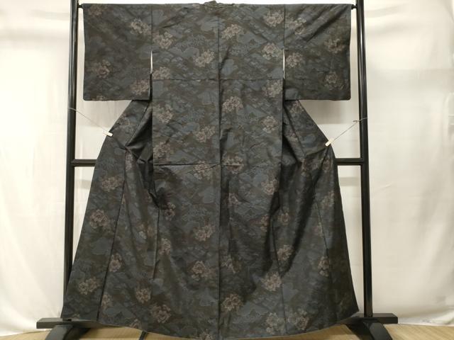 平和屋着物■本場大島紬　遠山草花文　正絹　逸品　CABL3640ev