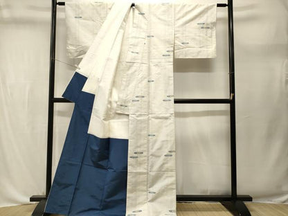 平和屋着物■上質な紬　縞　幾何学文　正絹　逸品　CABL3641ev