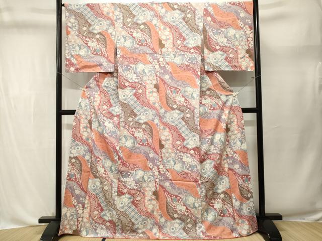 平和屋着物■上質な小紋　辻が花　金彩　正絹　逸品　CABL3645ev