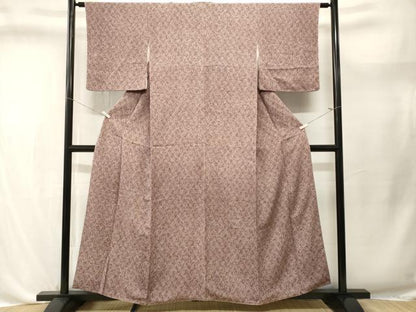 平和屋着物■上質な小紋　杢目文様　暈し染め　鬼しぼ縮緬　大丸扱い　正絹　逸品　CABL3647ev