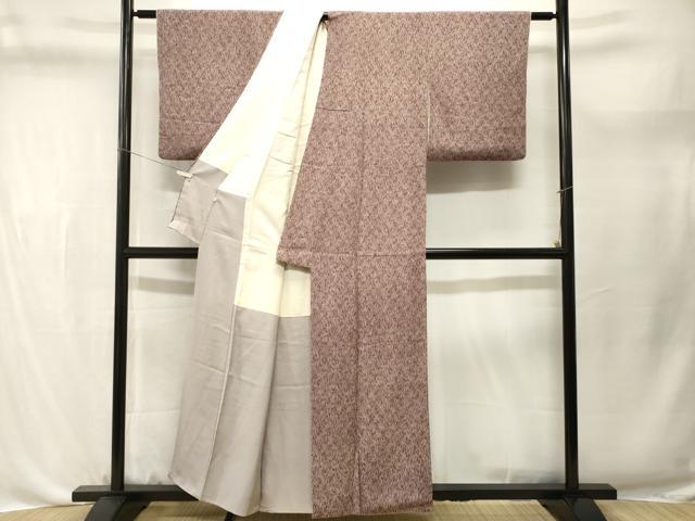 平和屋着物■上質な小紋　杢目文様　暈し染め　鬼しぼ縮緬　大丸扱い　正絹　逸品　CABL3647ev