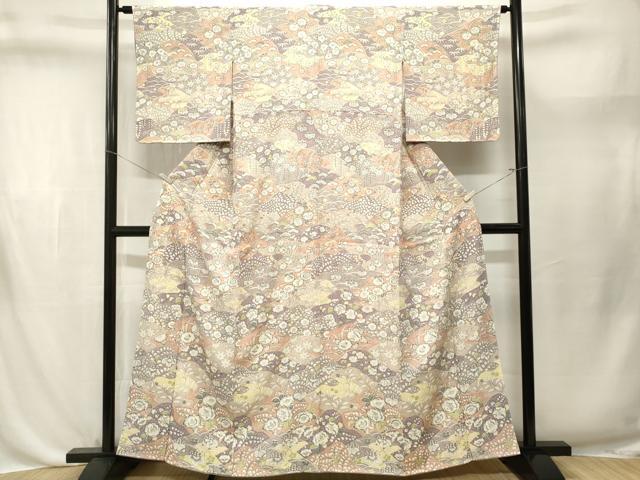 平和屋着物■上質な小紋　辻が花　正絹　逸品　CABL3652ev