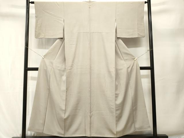平和屋着物■上質な色無地　絹鼠色　正絹　逸品　CABL3657ev