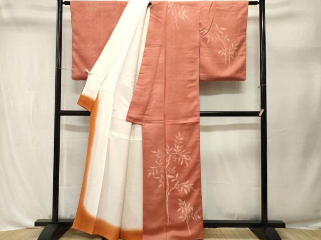 平和屋着物■訪問着　木の実枝葉文　暈し染め　正絹　逸品　CABL3661ev
