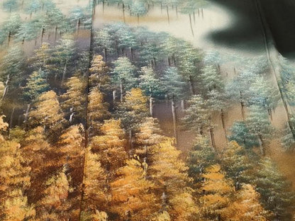 平和屋着物■豪華黒留袖　作家物　日光　薫風　樹林文　暈し染め　金彩　正絹　逸品　CABL3664ev
