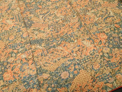 平和屋着物■上質な小紋　切嵌更紗花鳥文　正絹　逸品　CABL3669ev