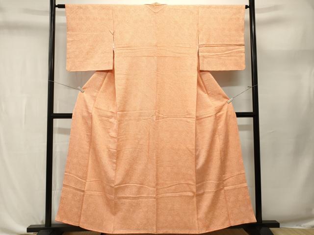 平和屋着物■大変加工の良い総絞り小紋　正絹　逸品　CABL3670ev