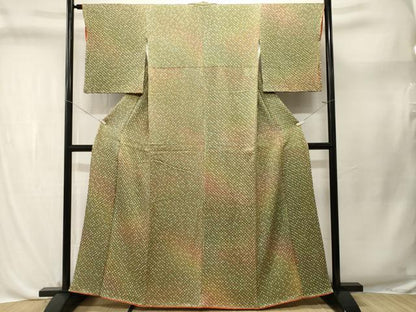 平和屋着物■上質な小紋　総絞り　霞文　暈し染め　正絹　逸品　CABL3691ev