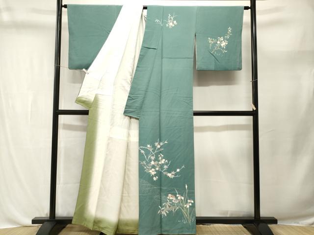 平和屋着物■訪問着　鴛鴦枝花文　正絹　逸品　CABL3695ev