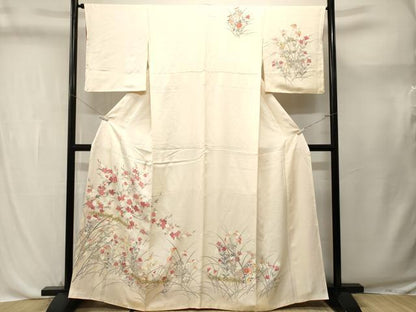 平和屋着物■訪問着　枝花文　金彩　正絹　逸品　CABL3696ev