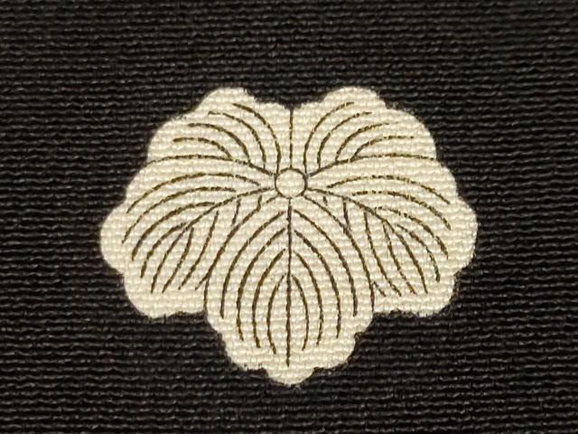 平和屋着物■豪華黒留袖　流水扇面御所車花文　金彩　正絹　逸品　CABL3699ev