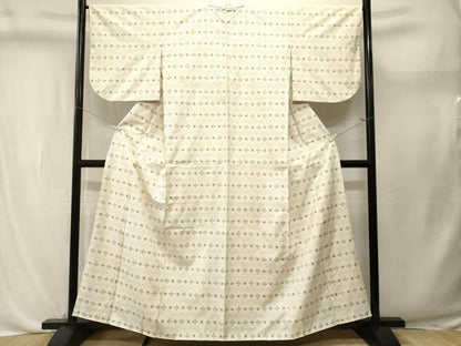 平和屋着物■上質な紬　絣文様　正絹　逸品　CABL3708ev
