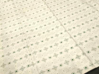 平和屋着物■上質な紬　絣文様　正絹　逸品　CABL3708ev