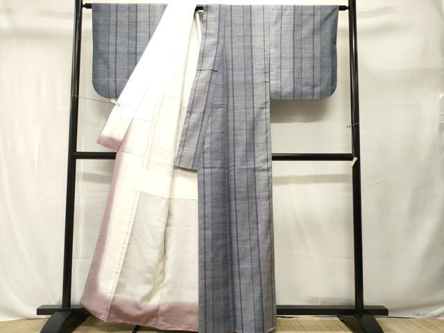平和屋着物■上質な紬　間道　正絹　逸品　CABL3710ev