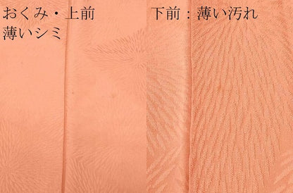 平和屋着物■上質な色無地　菊地紋　深支子色　正絹　逸品　CABL3713ev
