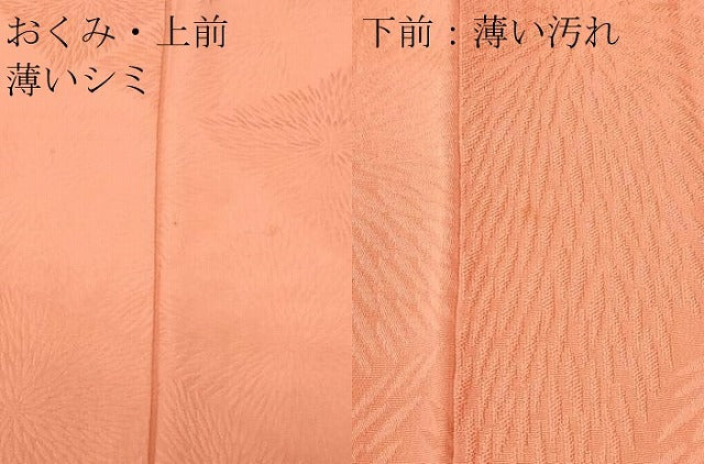 平和屋着物■上質な色無地　菊地紋　深支子色　正絹　逸品　CABL3713ev