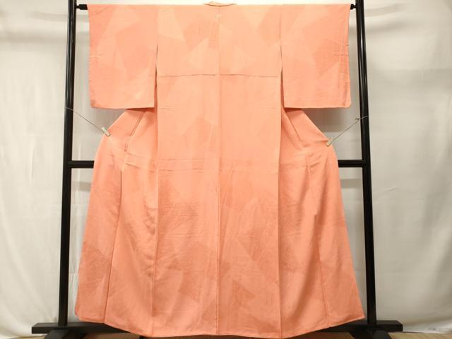平和屋着物■上質な色無地　菊地紋　深支子色　正絹　逸品　CABL3713ev