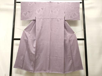 平和屋着物■上質な色無地　蔦の葉文　浅紫色　正絹　逸品　CABL3717ev