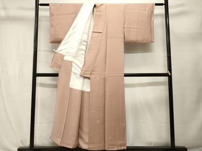 平和屋着物■上質な色無地　紗綾形菱花地紋　虹色　正絹　逸品　CABL3721ev